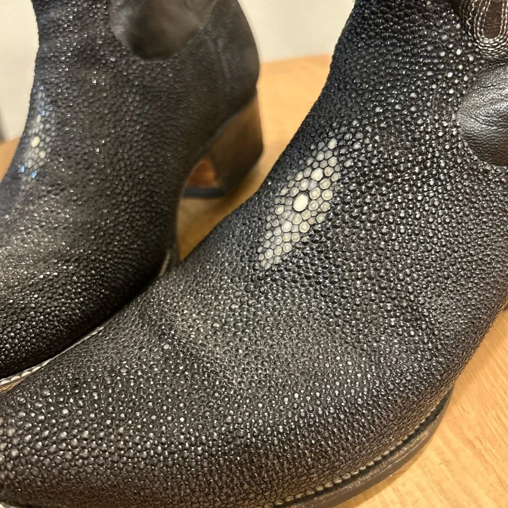Men’s leather/stingray boots - Picture 4 of 6